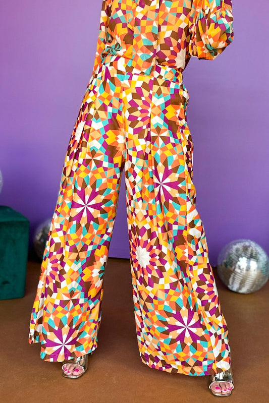 Purple Multi Geometric Printed Wide Leg Pants, must have pants, must have print, printed pants, elevated style, chic style, mom style, summer to fall pants, shop style your senses by mallory fitzsimmons