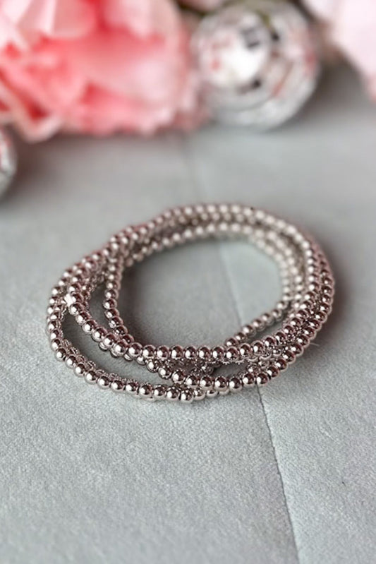 Thin Silver Stretch Bracelet Stack, accessory, bracelet, silver bracelet, must have bracelet, shop style your senses by mallory fitzsimmons, ssys by mallory fitzsimmons