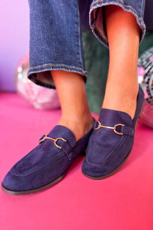 Navy Microsuede Horsebit Loafer, shoes, loafers, elevated loafer, must have loafer, shop style your senses by mallory fitzsimmons
