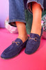 Navy Microsuede Horsebit Loafer, shoes, loafers, elevated loafer, must have loafer, shop style your senses by mallory fitzsimmons