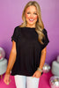 Black Dolman Short Sleeve Top, black top, easy top, casual top, must have top, must have style, brunch style, summer style, spring fashion, elevated style, elevated top, mom style, shop style your senses by mallory fitzsimmons, ssys by mallory fitzsimmons