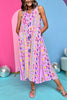 Lilac Print Round Neck Sleeveless Wide Leg Jumpsuit, printed jumpsuit, elevated jumpsuit, spring style, spring fashion, wide leg jumpsuit, mom style, shop style your senses by mallory fitzsimmons, ssys by mallory fitzsimmons