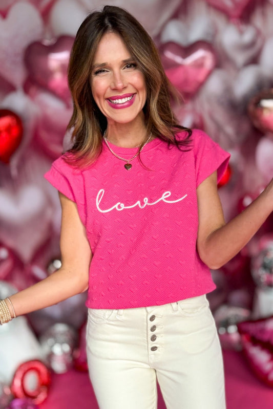  Pink Heart Love Cap Sleeve Sweater Top, must have top, must have style, valentines style, spring fashion, elevated style, elevated top, mom style, date night top, shop style your senses by mallory fitzsimmons