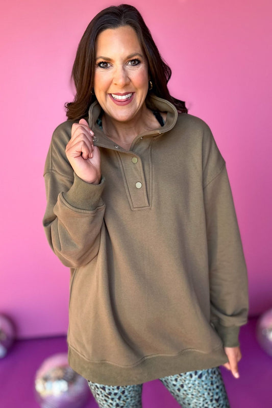 SSYS The Natalie Pullover In Olive, must have pullover, must have athleisure, elevated style, elevated athleisure, mom style, active style, active wear, fall athleisure, fall style, comfortable style, elevated comfort, shop style your senses by mallory fitzsimmons