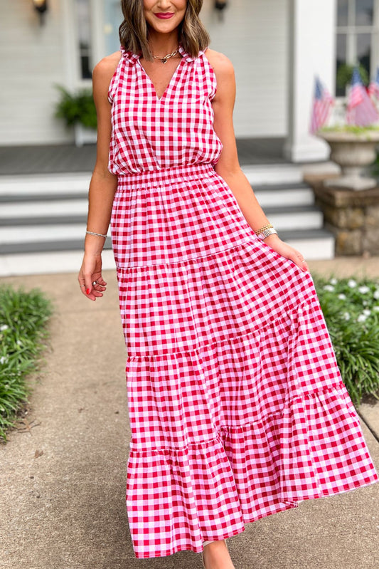  SSYS The Sadie Maxi Skirt In Red Gingham, ssys skirt, ssys the label, elevated skirt, must have skirt, Fourth of July collection, must have style, mom style, summer style, shop style your senses by MALLORY FITZSIMMONS, ssys by MALLORY FITZSIMMONS