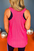 SSYS Dark Pink Eyelet Ruffle Racerback Active Tank Top, Ssys athlesiure, Spring athleisure, athleisure, elevated athleisure, must have tank top , athletic tank top, athletic style, mom style, shop style your senses by mallory fitzsimmons, ssys by mallory fitzsimmons