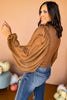 Brown Long Puff Sleeve Woven Top, must have top, must have style, must have fall, fall collection, fall fashion, elevated style, elevated top, mom style, fall style, shop style your senses by mallory fitzsimmons
