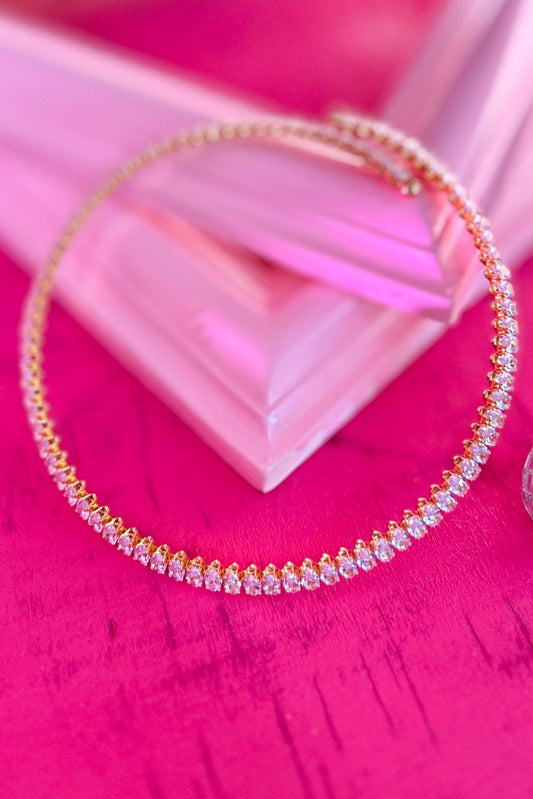  Gold Marquise Stone Cluster Evening Necklace, accessory, necklace, must have style, elevated style, mom style, shop style your senses by mallory fitzsimmons