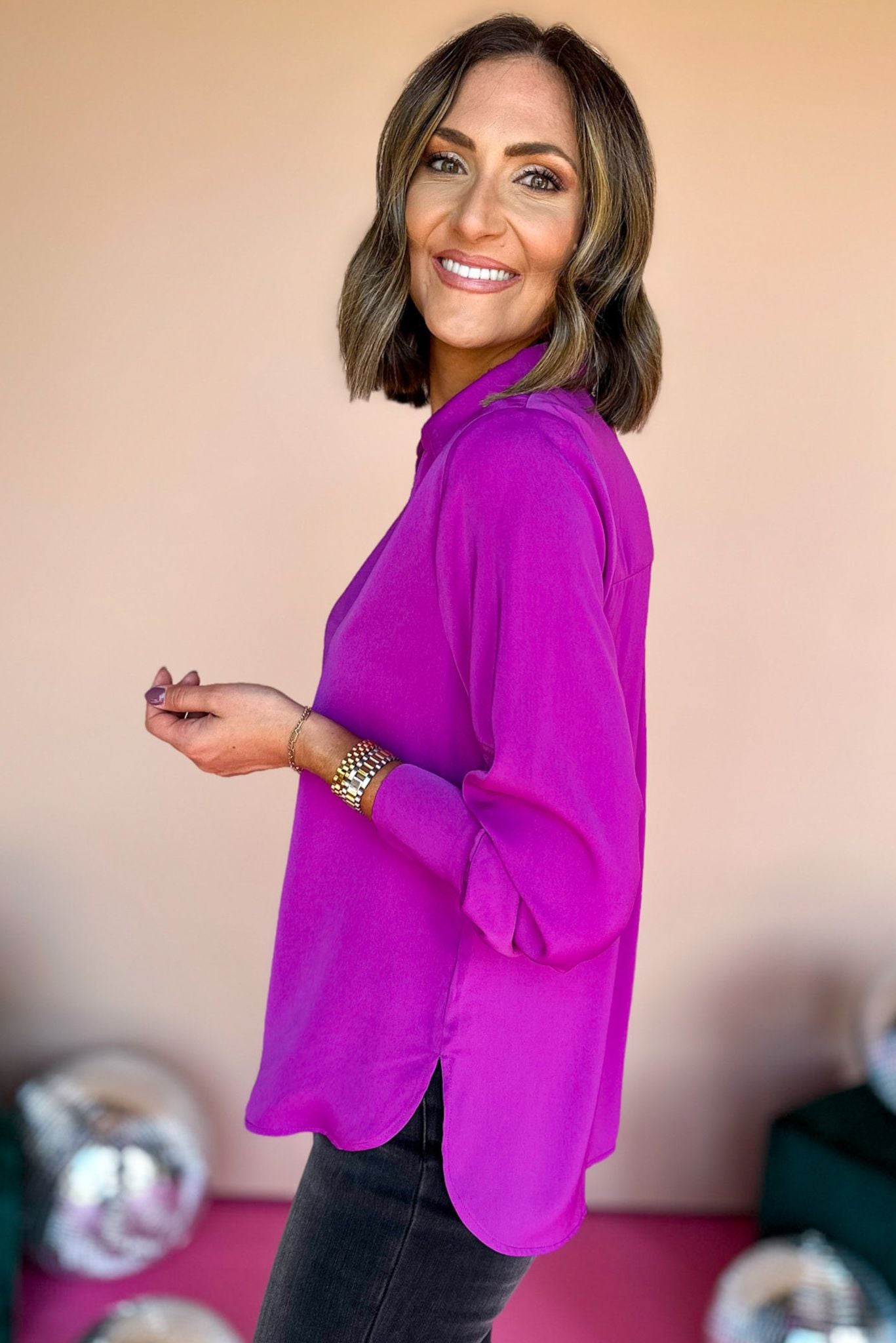 Orchid Slit Collared Neck Long Sleeve Top, must have top, must have style, must have fall, fall collection, fall fashion, elevated style, elevated top, mom style, fall style, shop style your senses by mallory fitzsimmons