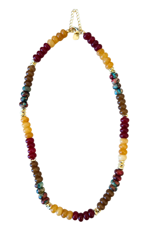 Turquoise Mix Beaded Necklace