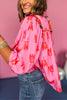 Karlie Pink Floral Printed Colorblock Button Front Ruffle Shoulder Top, must have top, must have style, must have fall, fall collection, fall fashion, elevated style, elevated top, mom style, fall style, shop style your senses by mallory fitzsimmons