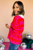 Hot Pink Striped Colorblock Long Sleeve Pullover, elevated pullover, elevated top, must have top, must have striped top, fall top, fall pullover, fall fashion, mom style, elevated style, fall style, shop style your senses by mallory fitzsimmons