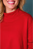 *PRE-ORDER ETA NOV* SSYS Foster Mock Neck Solid Sweatshirt In Red *FINAL SALE*