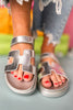  Silver Metallic Double Square Band Slide Sandals *FINAL SALE* *Final Sale*, shoes, sandals, designer inspired sandals, shop style your senses by mallory fitzsimmons