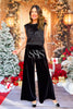 SSYS Berry Sequin Top In Black