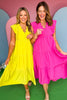 Chartreuse V Scallop Neck Ruffle Short Sleeve Tiered Midi Dress, scallop detail. dress, must have dress, must have style, weekend style, brunch style, spring fashion, elevated style, elevated style, mom style, shop style your senses by mallory fitzsimmons, ssys by mallory fitzsimmons  Edit alt text