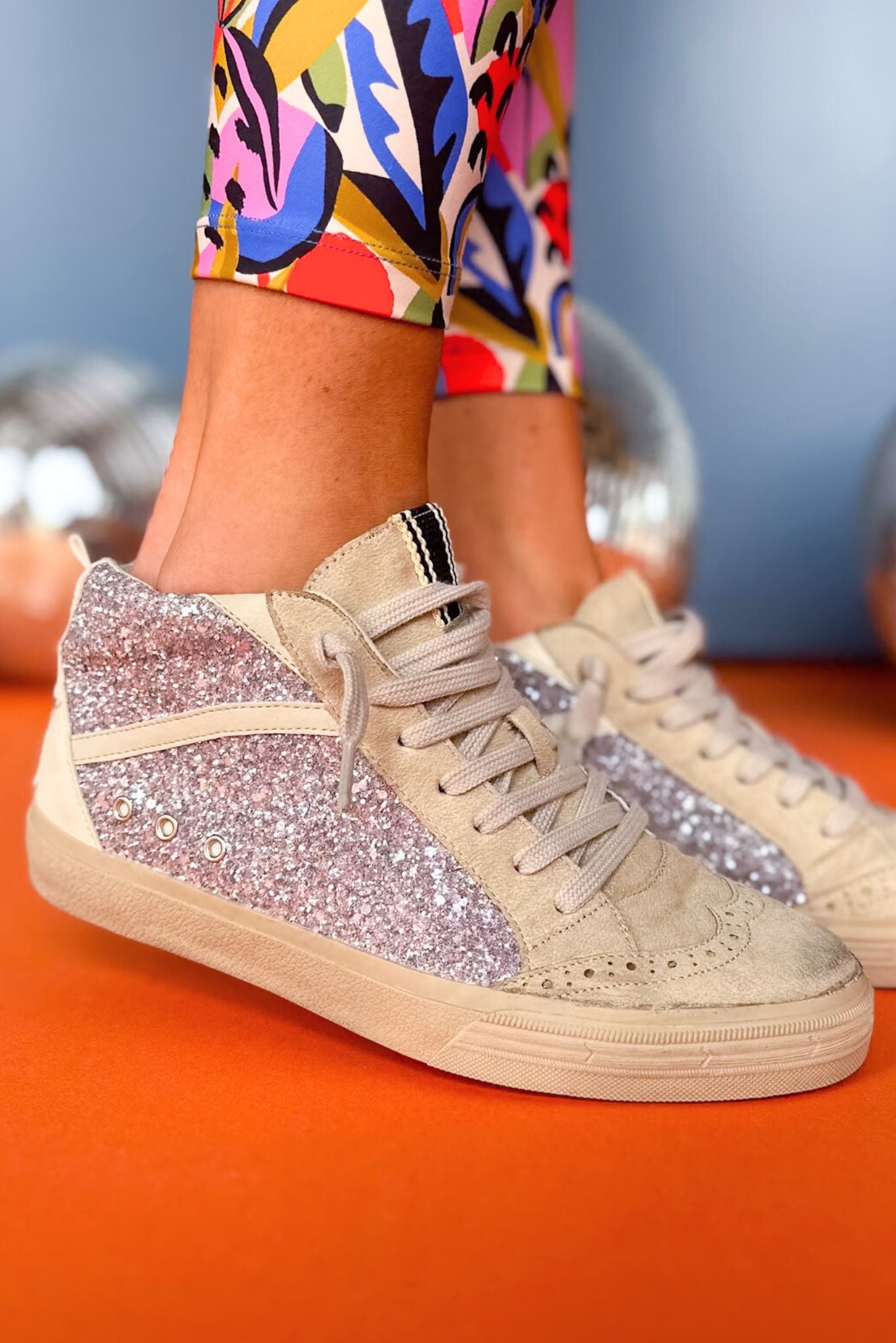 Glitter high top trainers hotsell