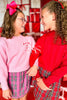 SSYS Kids Candy Cane Sweater In Pink