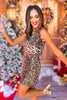 SSYS Demi Sequin Slit Skort In Animal