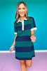 SSYS Remi Stripe Rugby Dress In Navy Hunter