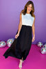 Black Elastic Waist Tiered Maxi Skirt, date night skirt, elevated skirt, cocktail skirt, cocktail attire, elevated attire, mom style, fancy style, ssys by mallory fitzsimmons, shop style your senses by mallory fitzsimmons