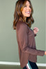 SSYS Long Sleeve Mesh Back Active Top In Brown