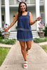 SSYS The Elaine Scallop Ric Rac Linen Skort Set In Navy, ssys set, ssys the label, elevated set, must have set, Fourth of July collection, must have style, mom style, summer style, shop style your senses by MALLORY FITZSIMMONS, ssys by MALLORY FITZSIMMONS