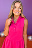 SSYS The Augusta Sleeveless Scuba Dress In Hot Pink