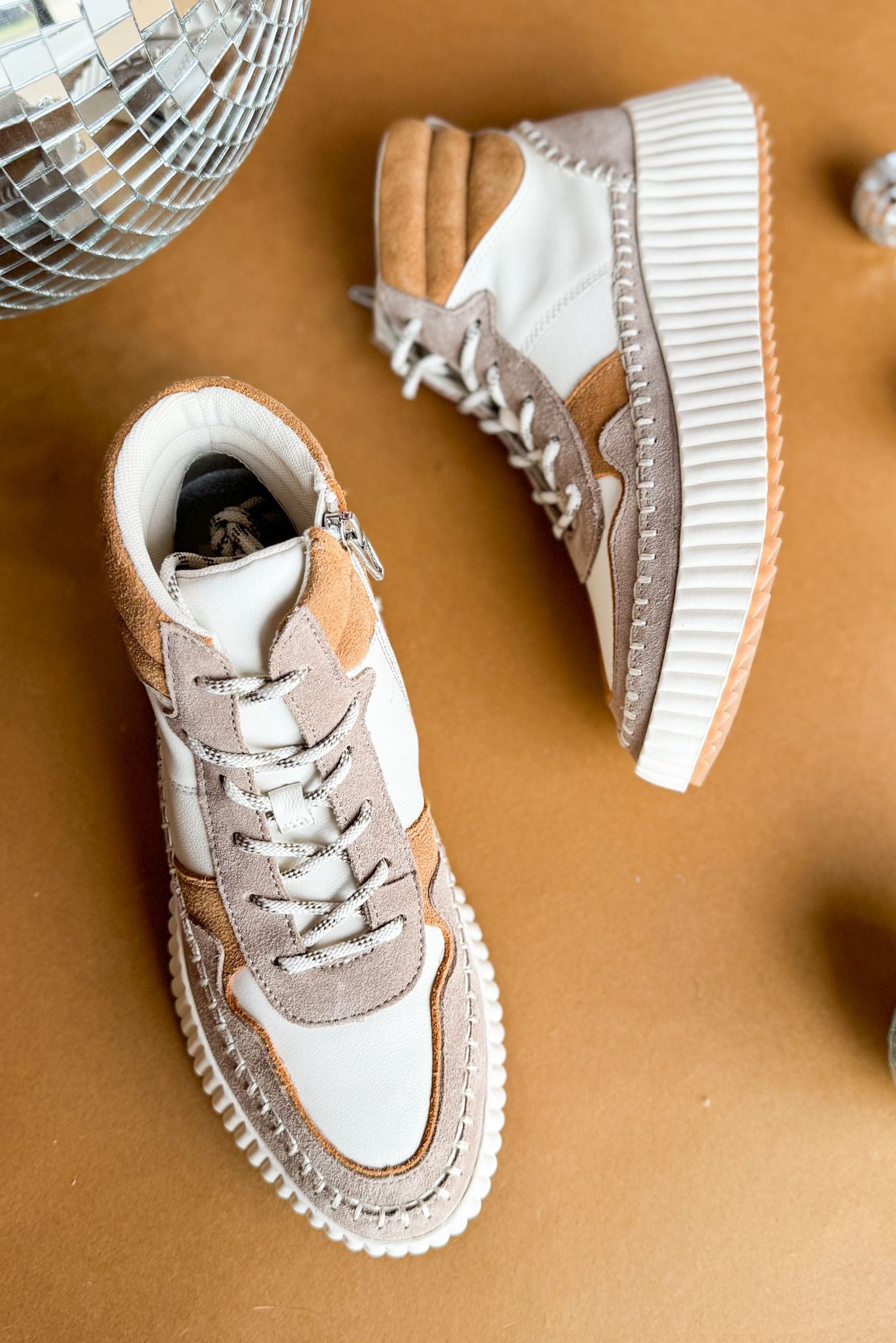 Dolce Vita Taupe Faux Suede Leather High Top Sneakers, must have sneakers, elevated sneakers, must have shoes, mom style, shop style your senses by mallory fitzsimmons