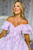Lavender Strap Detail Eyelet Lace Ruffle Dress, spring dress, elevated dress, must have dress, mothers day dress, special occasion dress, spring style, summer style, church dress, mom style, shop style your senses by Mallory Fitzsimmons, ssys by Mallory Fitzsimmons  Edit alt text