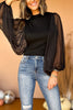 Black Long Puff Sleeve Woven Top, must have top, must have style, must have fall, fall collection, fall fashion, elevated style, elevated top, mom style, fall style, shop style your senses by mallory fitzsimmons,