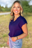 SSYS Amy V Neck Sleeveless Sweater In Navy