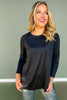 SSYS Long Sleeve Mesh Back Active Top In Black