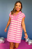 Pink Terry Cloth Striped Half Zip Dress, dress, terry cloth dress, striped dress, half zip dress, pink dress, pink terry cloth dress, pink striped dress, pink half zip dress, must have dress, elevated dress, elevated style, summer dress, summer style, Sailing Through Summer, Shop Style Your Senses by Mallory Fitzsimmons, SSYS by Mallory Fitzsimmons