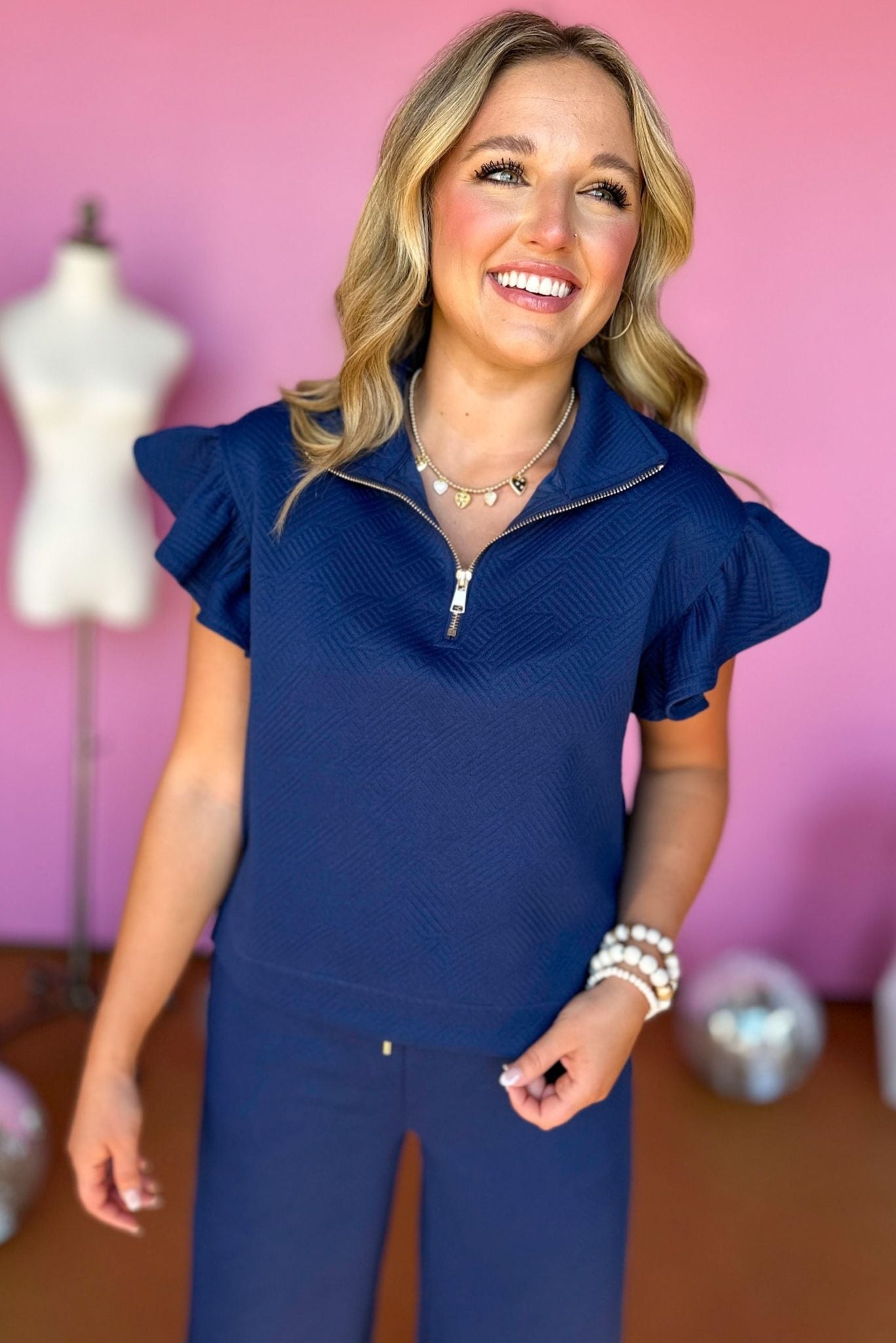 SSYS The Claire Set In Navy,  ssys set, ssys the label, must have set, matching set, must have style, must have fall, fall fashion, fall matching set, elevated style, mom style, shop style your senses by mallory fitzsimmons