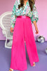 Pink Elastic Waist Pleated Wide Leg Pants, pink pants, fun pants, pleated pants, elevated style, shop style your senses by mallory fitzsimmons