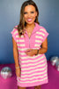 Pink Terry Cloth Striped Half Zip Dress, dress, terry cloth dress, striped dress, half zip dress, pink dress, pink terry cloth dress, pink striped dress, pink half zip dress, must have dress, elevated dress, elevated style, summer dress, summer style, Sailing Through Summer, Shop Style Your Senses by Mallory Fitzsimmons, SSYS by Mallory Fitzsimmons