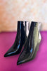 Black Patent Wedge Ankle Bootie *FINAL SALE*