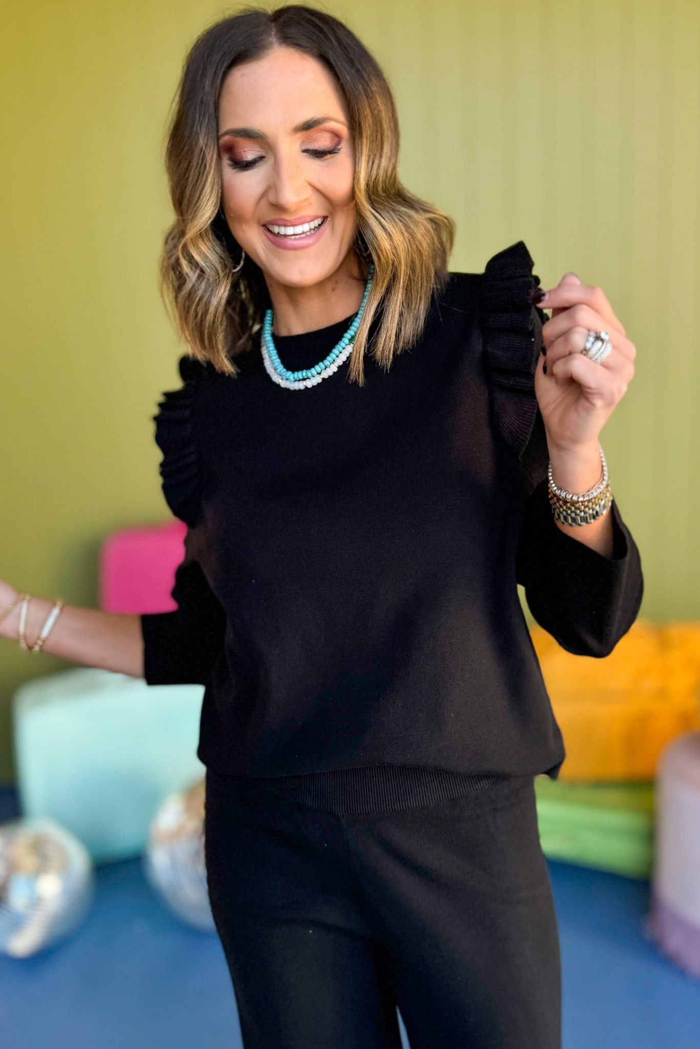 SSYS The Isabel Travel Set In Black, must have set, elevated set, travel set, travel style, elevated style, comfortable style, elevated comfort, mom style, must have style, shop style your senses by mallory fitzsimmons