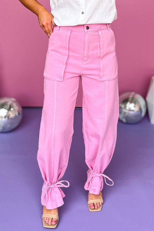  Pink High Rise Cargo Ankle Tie Pants, must have pants, must have style, street style, spring style, spring fashion, spring pants, elevated style, elevated pants, mom style, shop style your senses by mallory fitzsimmons
