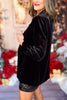 SSYS Eve Velvet Blazer In Black