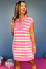 Pink Terry Cloth Striped Half Zip Dress, dress, terry cloth dress, striped dress, half zip dress, pink dress, pink terry cloth dress, pink striped dress, pink half zip dress, must have dress, elevated dress, elevated style, summer dress, summer style, Sailing Through Summer, Shop Style Your Senses by Mallory Fitzsimmons, SSYS by Mallory Fitzsimmons