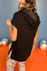 SSYS V Neck Hooded Lightweight Air Tent Top In Black, Ssys athlesiure, Spring athleisure, athleisure, elevated athleisure, signature top, must have air top , athletic air top, athletic style, mom style, shop style your senses by mallory fitzsimmons, ssys by mallory fitzsimmons