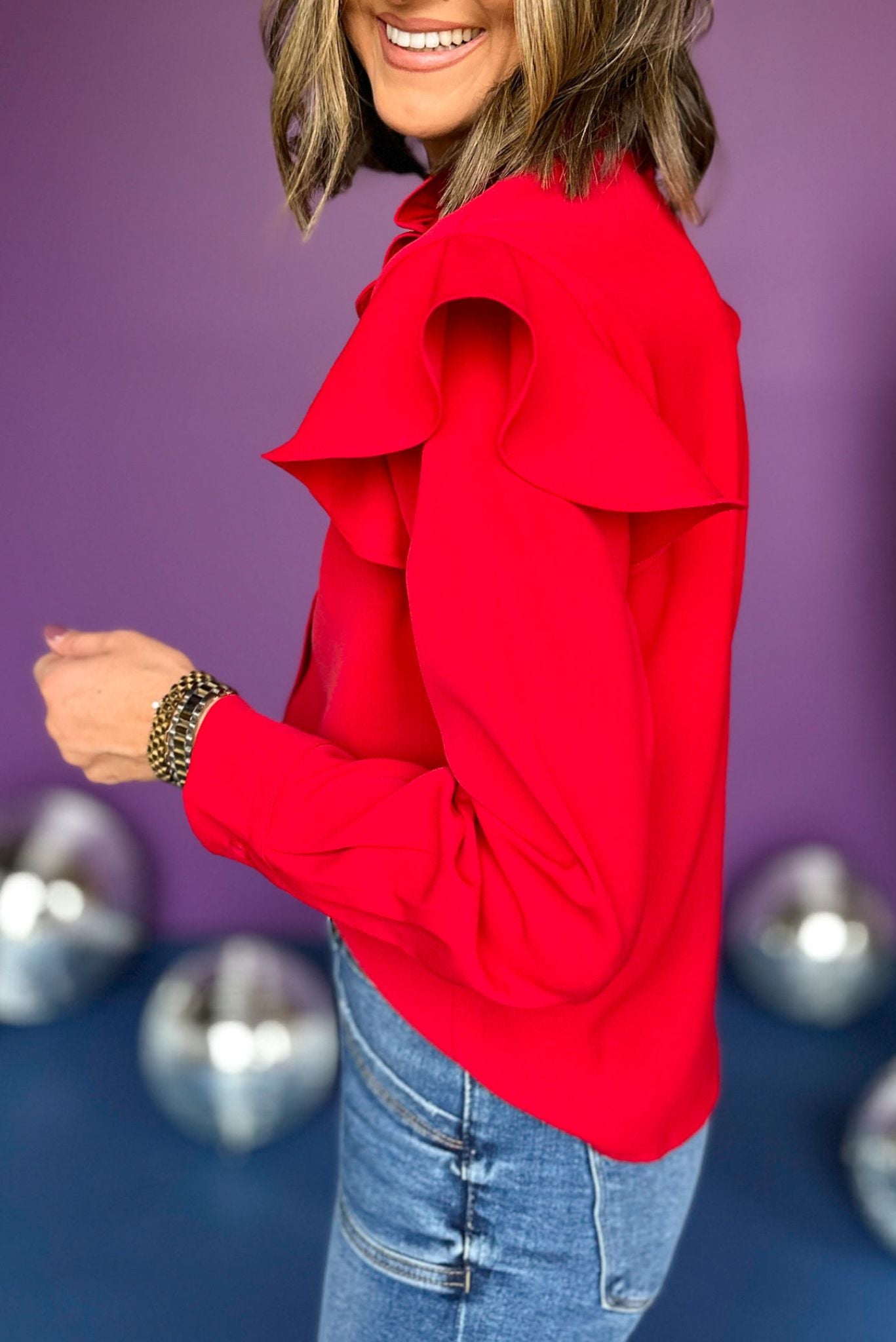 SSYS The Ashley Top In Red, must have top, must have style, must have fall, fall collection, fall fashion, elevated style, elevated top, mom style, fall style, shop style your senses by mallory fitzsimmons