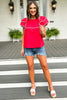 SSYS The Lyla Lace Trim Top In Red, ssys top, ssys the label, elevated top, must have top, Fourth of July collection, must have style, mom style, summer style, shop style your senses by MALLORY FITZSIMMONS, ssys by MALLORY FITZSIMMONS