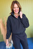 Black Mock Neck Quarter Zip Pullover, must have pullover, must have style, comfy style, comfortable fashion, affordable fashion, elevated pullover, elevated style, mom style, must have basic, elevated basic, shop style your senses by mallory fitzsimmons