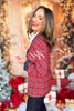 SSYS Noella Red Mix Print Tartan Blazer
