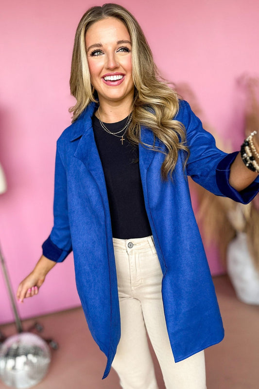 Royal Faux Suede Lapel Detail Jacket, elevated style, elevated jacket, must have jacket, must have style, fall style, fall jacket, faux suede, mom style, shop style your senses by mallory fitzsimmons