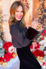 SSYS Elsa Cropped Wool Faux Fur Trimmed Jacket In Black