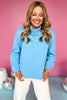 SSYS The Ava Colorblock Zipper Quilted Pullover In Light Blue, SSYS the label, Must have pullover, must have style, elevated pullover, spring style, mom style, spring fashion, comfortable fashion, mom fashion, shop style your senses by Mallory Fitzsimmons